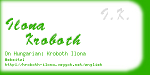 ilona kroboth business card